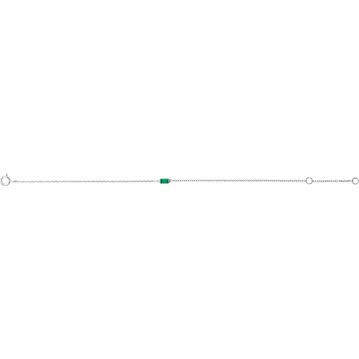 Natural Emerald 6 1/2-7 1/2" Bracelet
