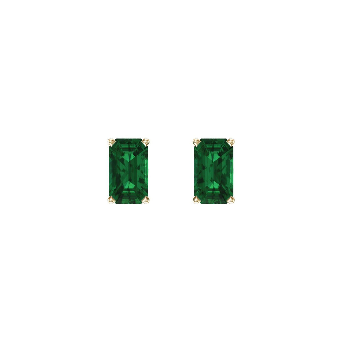 Lab-Grown Emerald Earrings