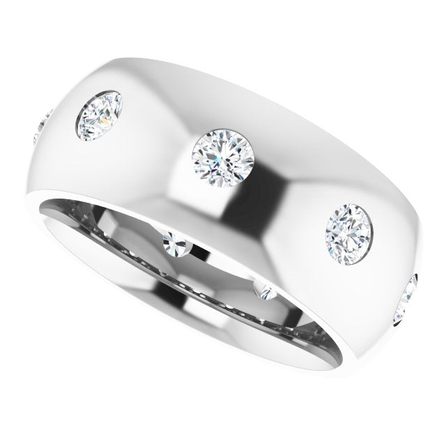 3/4 CTW Lab-Grown Diamond Band, 8 mm