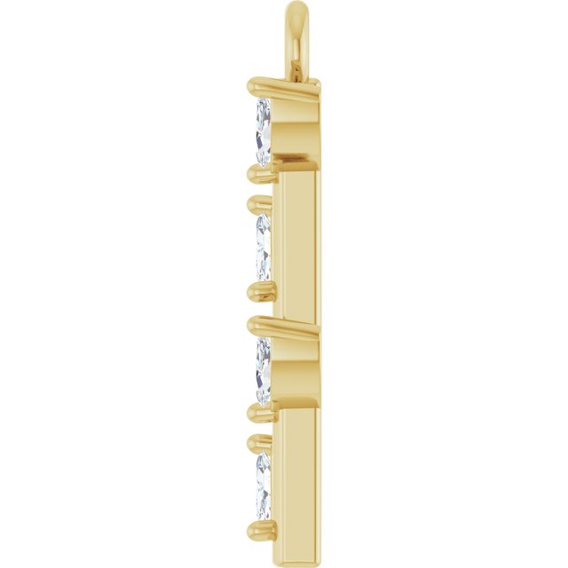 .07 CTW Lab-Grown Diamond Bar Dangle