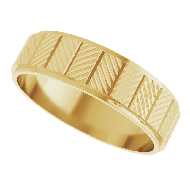 Chevron Grooved Flat Band
