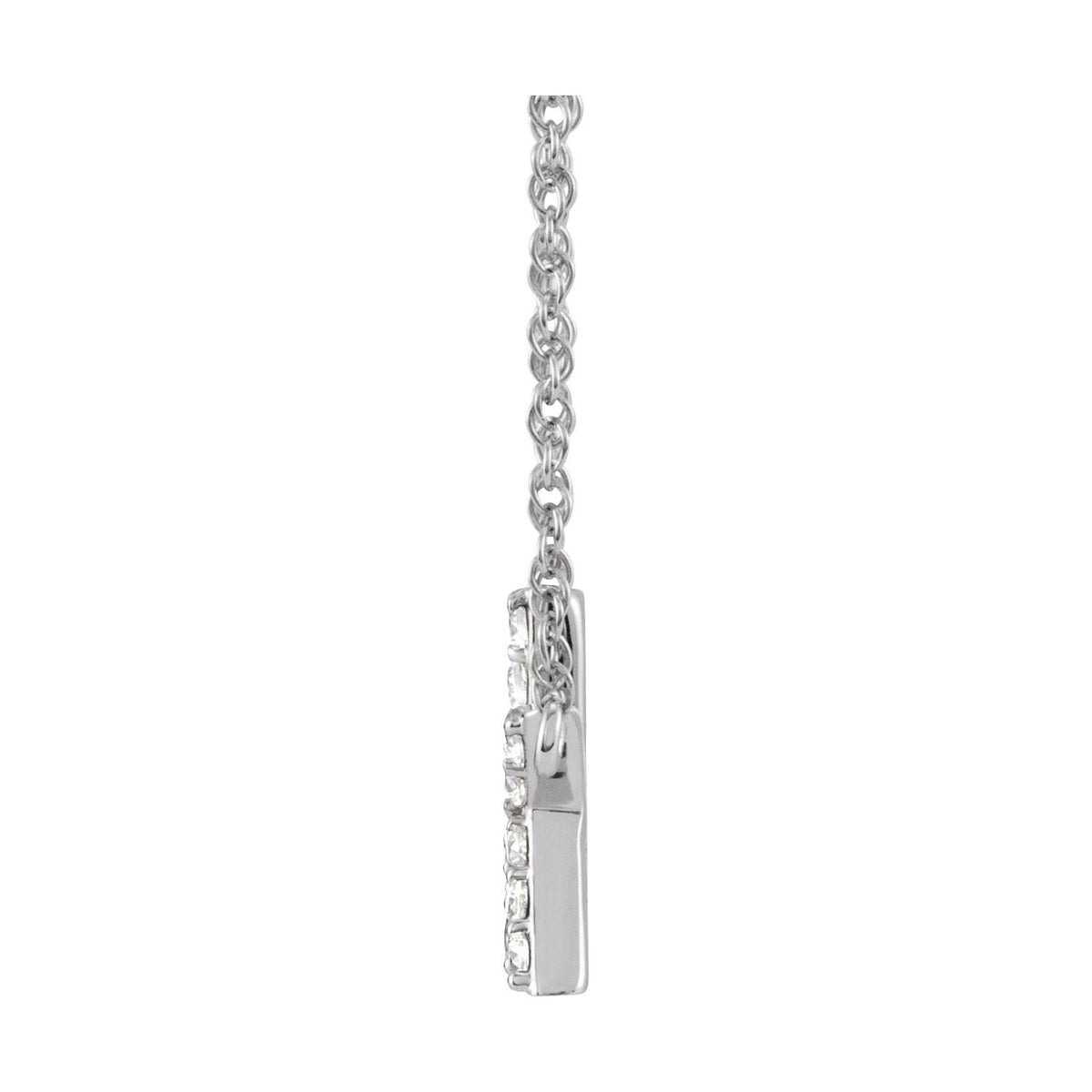1/8 CTW Natural Diamond Lowercase Initial 16" Necklace
