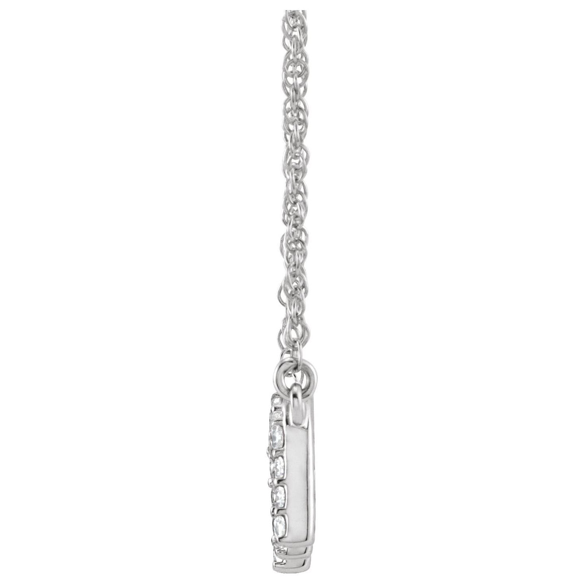 1/6 CTW Natural Diamond Lowercase Initial 16" Necklace