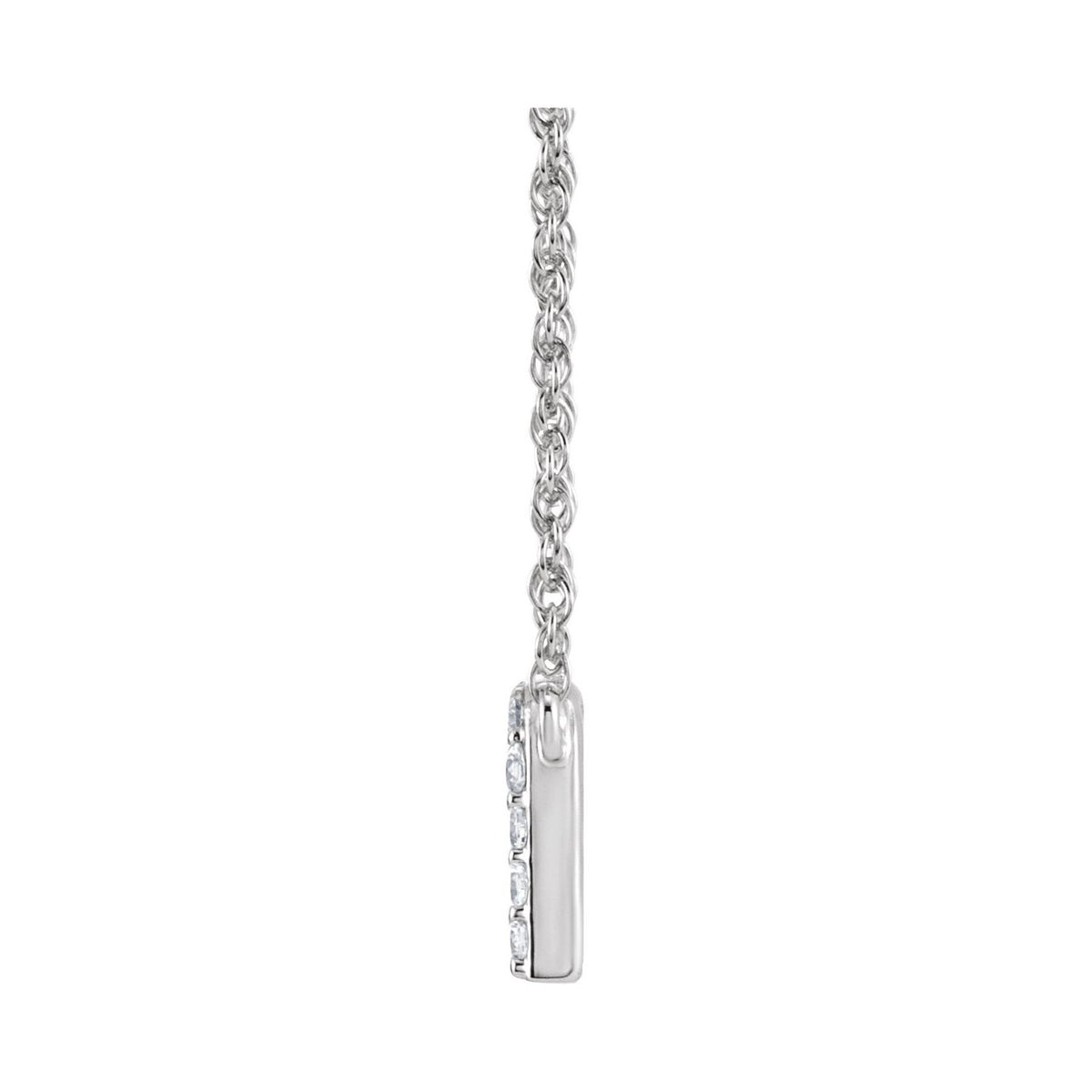 1/10 CTW Natural Diamond Lowercase Initial 16" Necklace