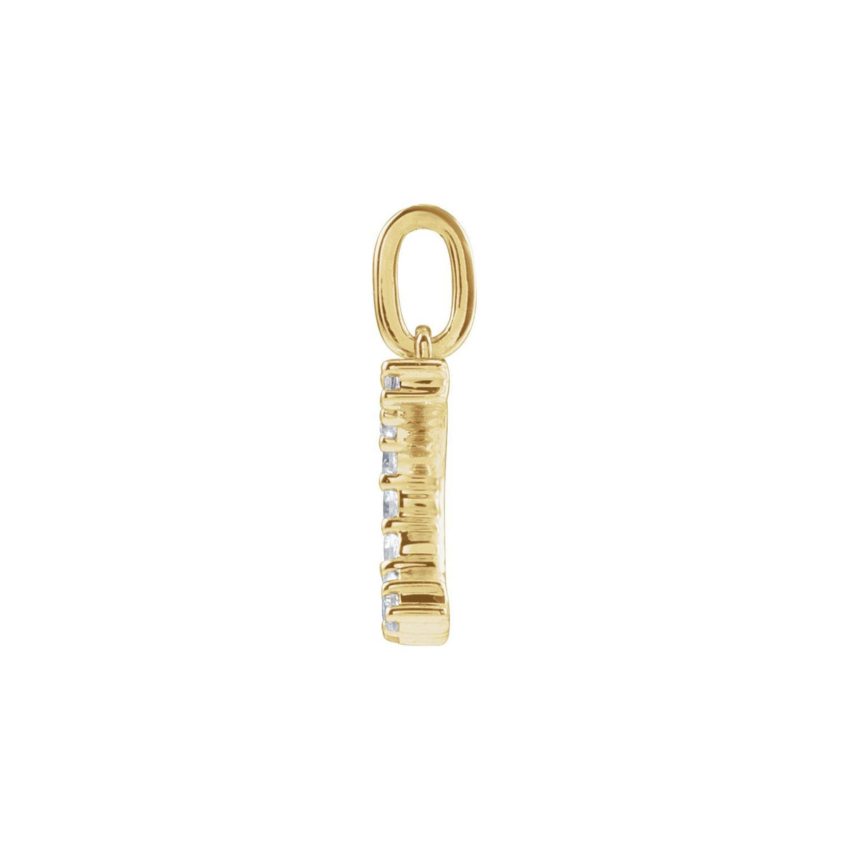 14K Yellow Gold 1/6 CTW Lab-Grown Diamond Initial C Pendant