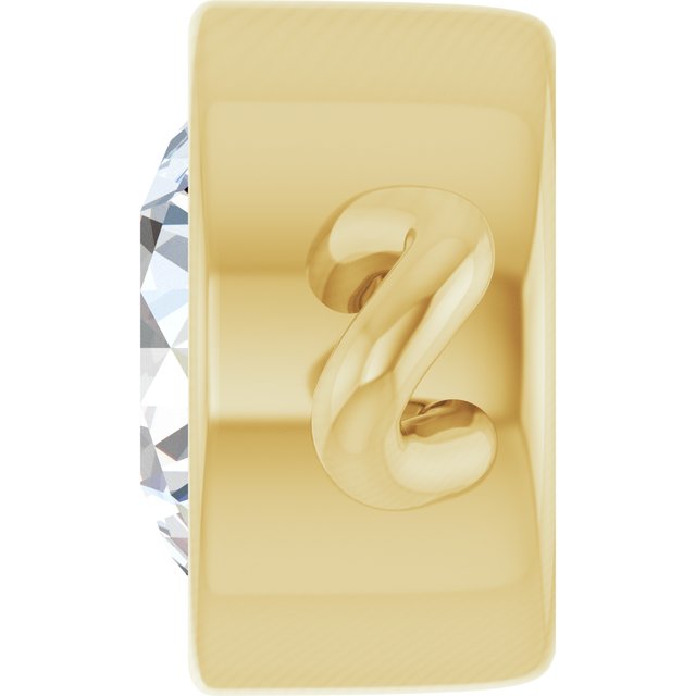 1/4 CT Lab-Grown Diamond Bezel-Set Link, 5 mm x 8.97 mm
