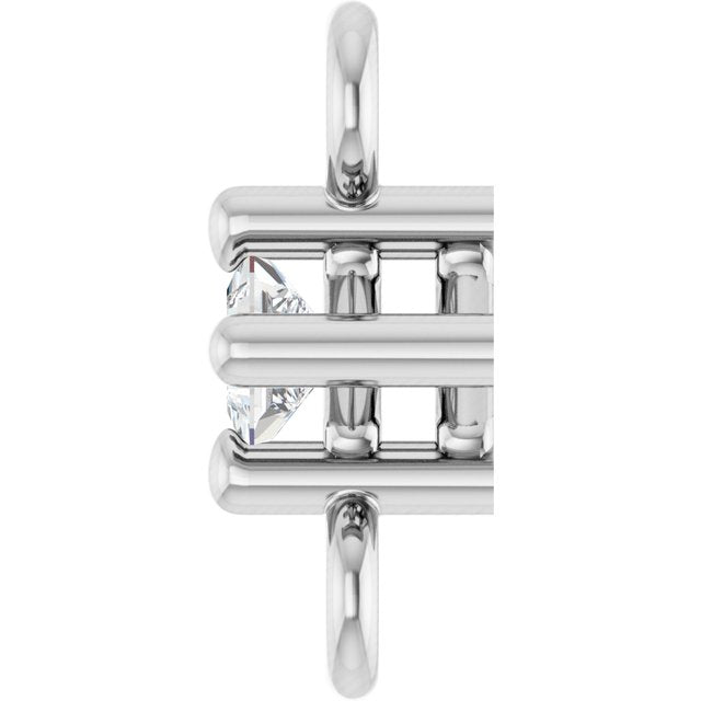 .025 CT Natural Diamond Link, 3.14 mm x 6.66 mm