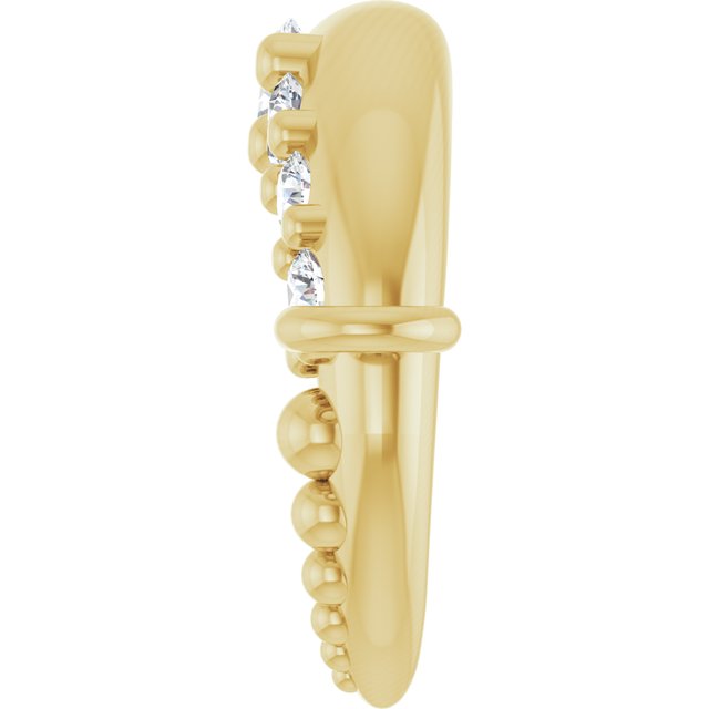.05 CTW Lab-Grown Diamond Cresent Moon Link