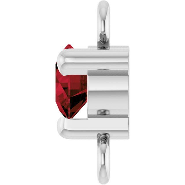Petite Pavé® Natural Mozambique Garnet Link, 4 mm x 7.25 mm