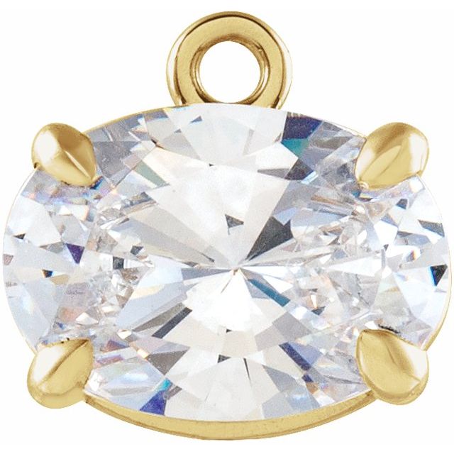 3/8 CT Natural Diamond 4-Prong Claw Dangle