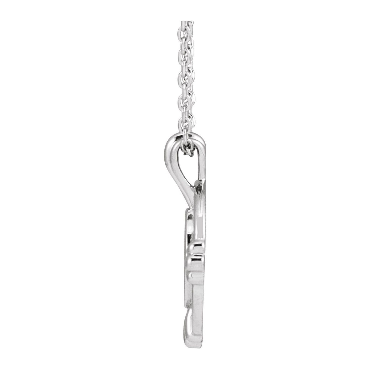 Sterling Silver Engravable Sculptural 16-18" Necklace