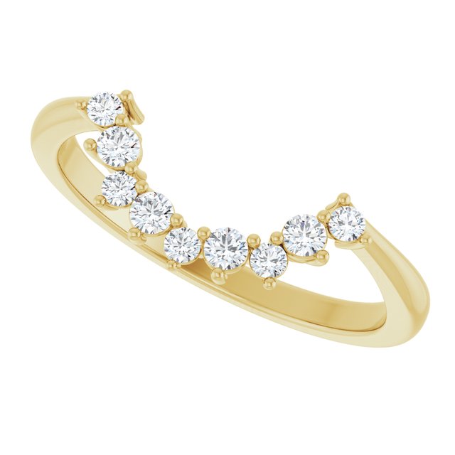 1/5 CTW Natural Diamond Matching Band, 6.34 x 14.59 mm
