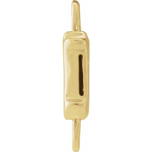 14K Yellow Gold Gothic Initial Link