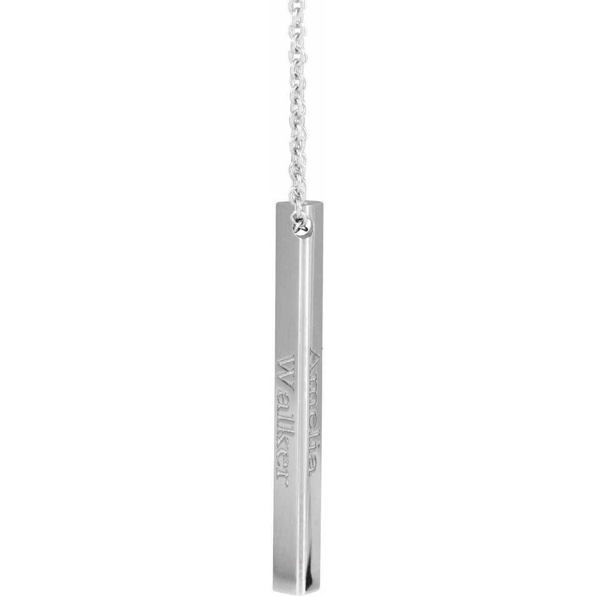 Engravable Three-Sided Bar 16-18" Necklace