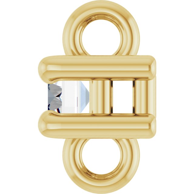 .06 CT Natural Diamond 4-Prong Link, 3.7 mm x 5 mm