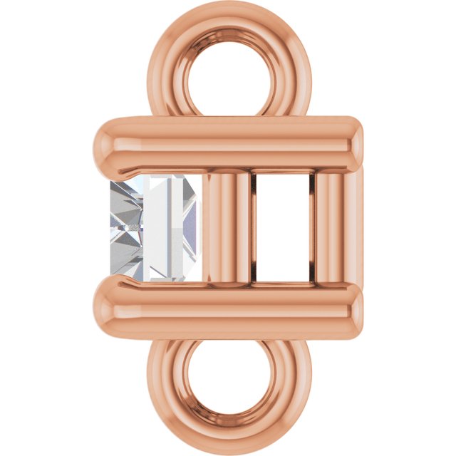 1/8 CT Natural Diamond 4-Prong Link