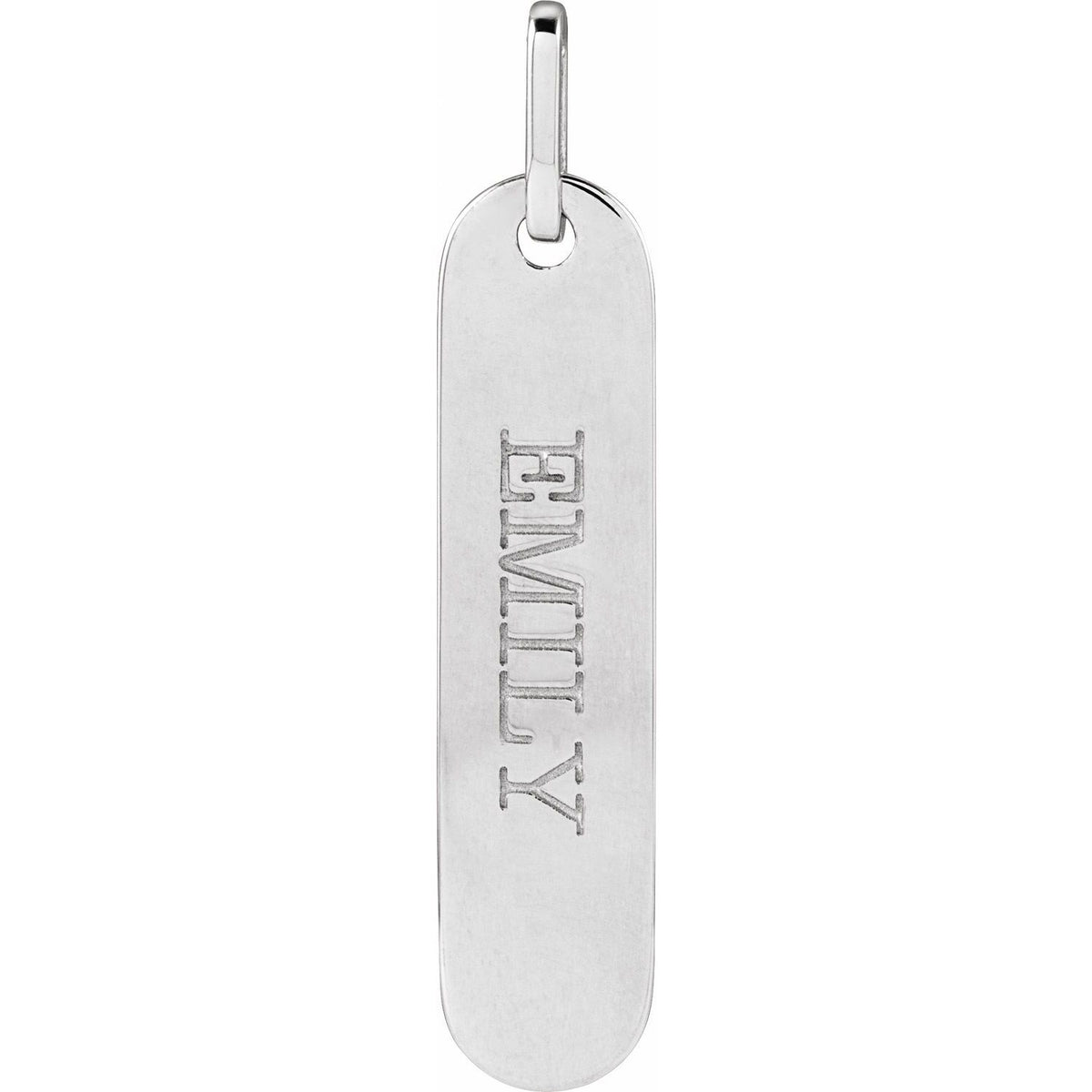 Sterling Silver Engravable Bar Pendant