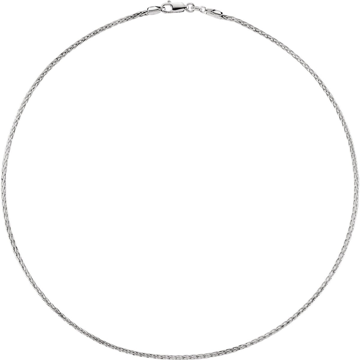 Sterling Silver Diamond-Cut Wheat 24" Chain
