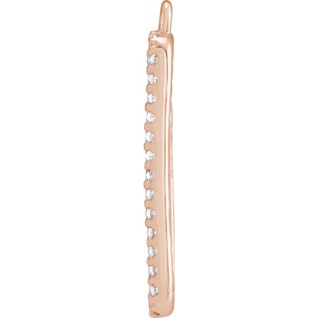 1/8 CTW Natural Diamond Bar Dangle, 4.6 mm x 17.3 mm