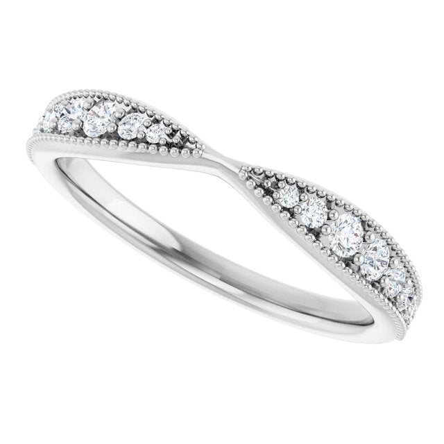 1/4 CTW Natural Diamond Contour Band, 2.57 mm