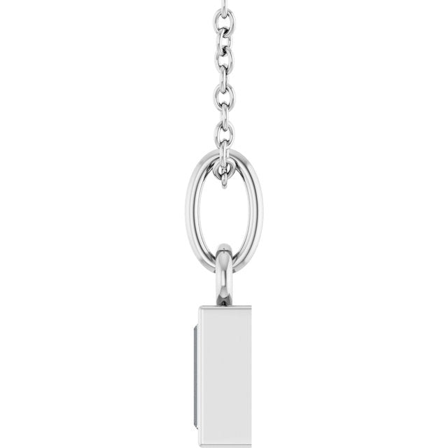 1/6 CT Lab-Grown Diamond Bezel-Set 16-18" Necklace