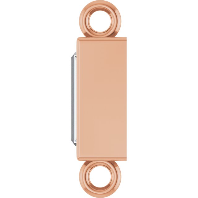 1/6 CT Lab-Grown Diamond Bezel-Set Link, 2.9 mm x 9.5 mm, Style 2