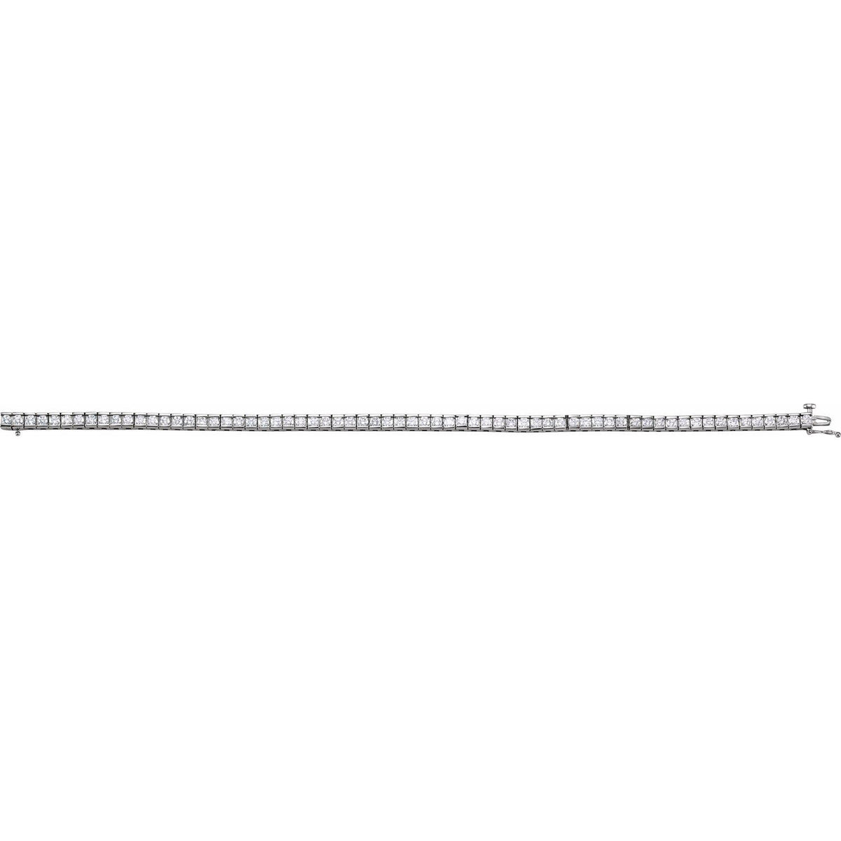 14K White Gold 4 CTW Lab-Grown Diamond Line 7 1/4" Bracelet
