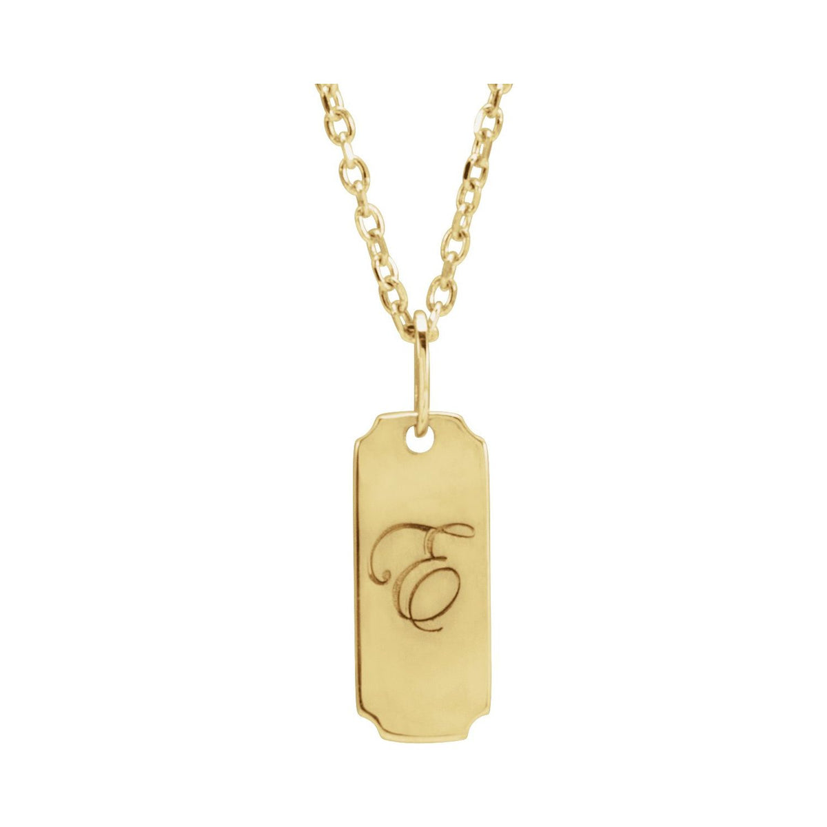 Engravable Dog Tag 16-18" Necklace, 15.9 x 5 mm