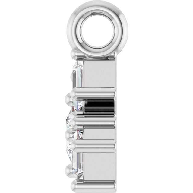 .07 CTW Natural Diamond Cluster Dangle