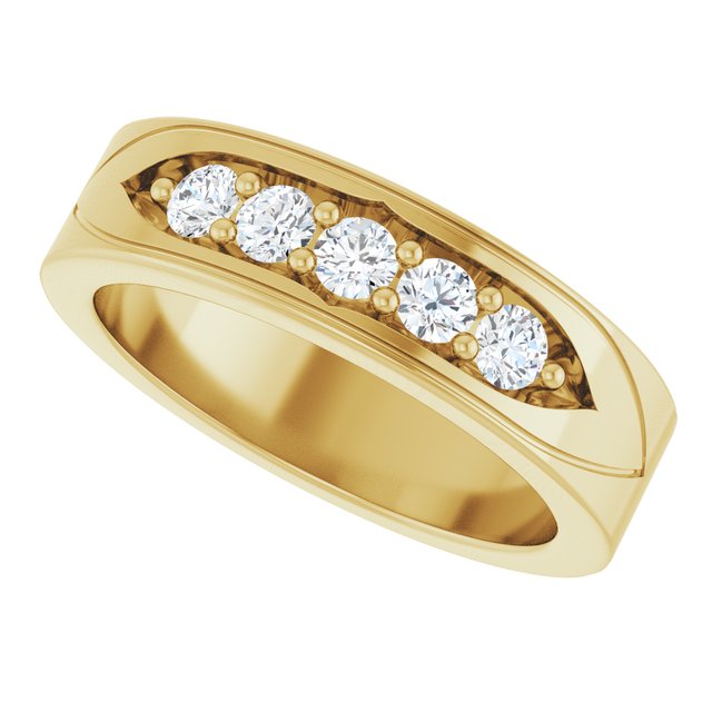 1/2 CTW Natural Diamond Band, 6.18 mm