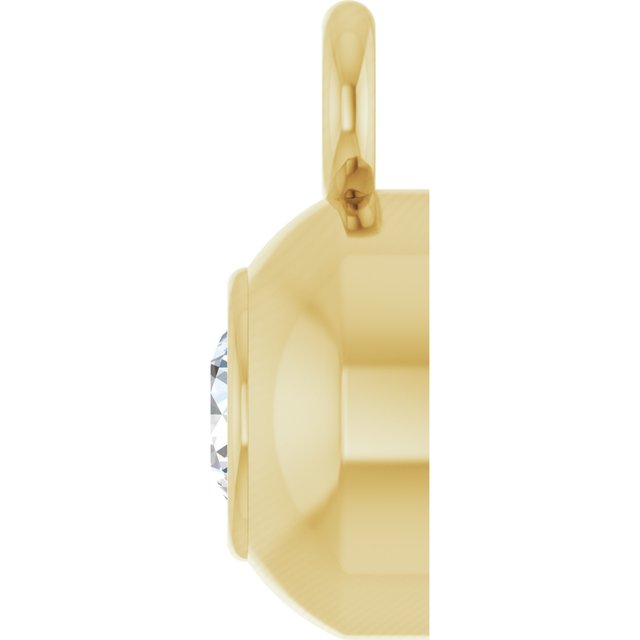 Round .03 CT Natural Diamond Bezel-Set Dangle