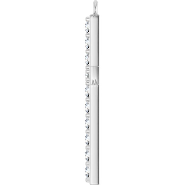 1/2 CTW Lab-Grown Diamond Cross Dangle, 16.8 mm x 25.3 mm