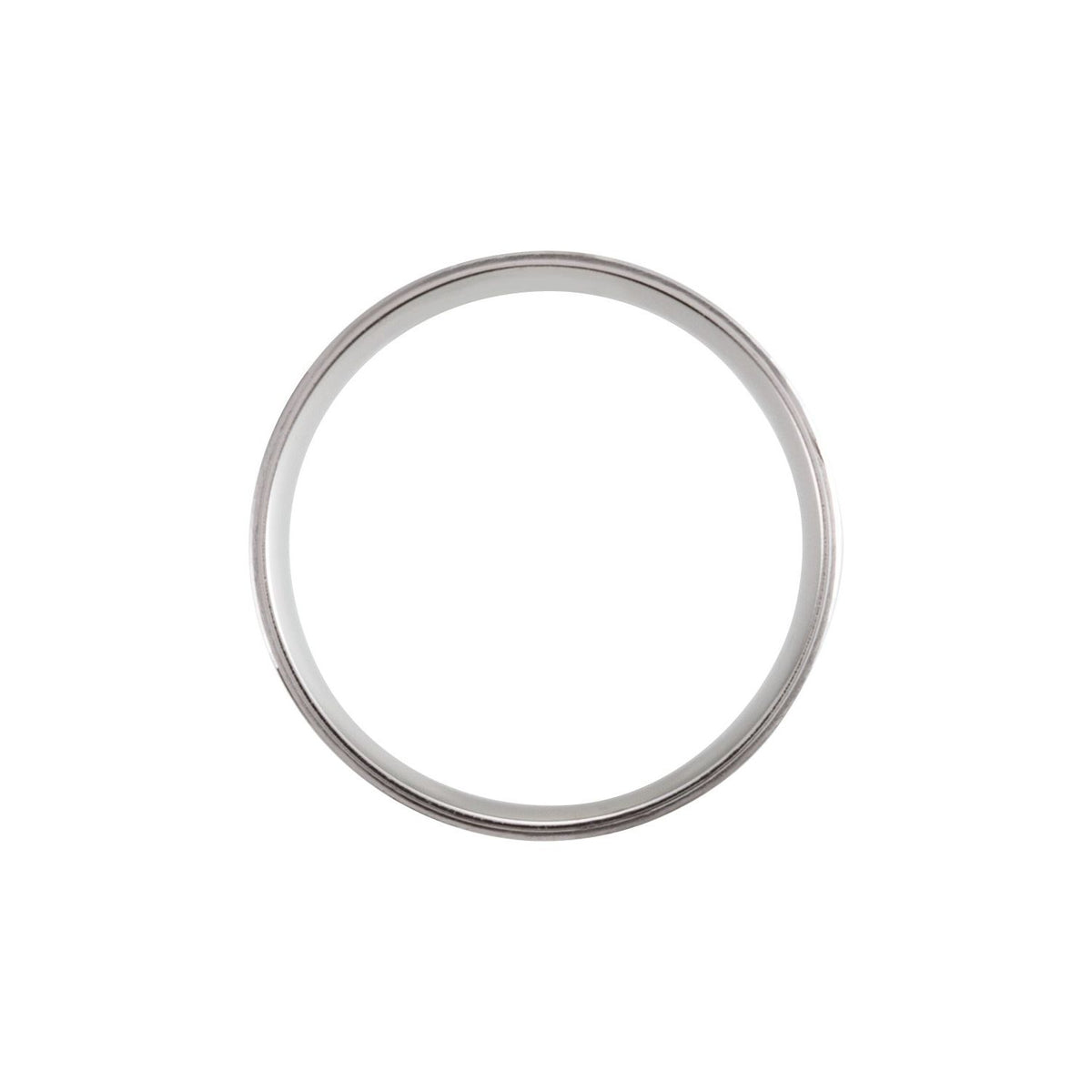Grooved Lightweight Comfort-Fit Flat Band, 6 mm, Satin Finish