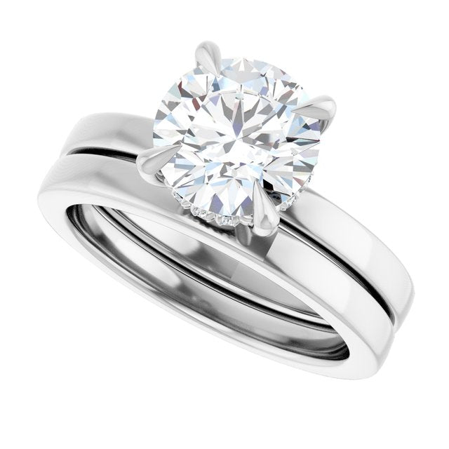 2 CTW Lab-Grown Diamond Engagement Ring, 7.99 mm