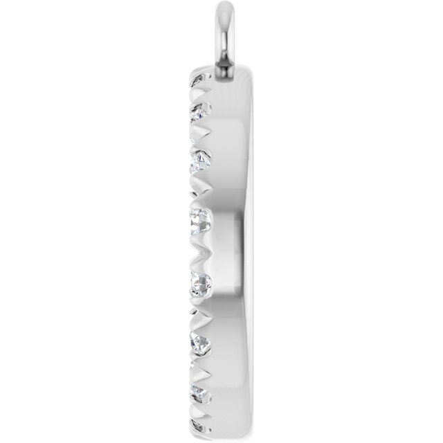 1/4 CTW Natural Diamond Circle Dangle, 12 mm x 14 mm