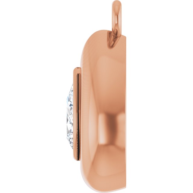 1/5 CT Natural Diamond Puffed Dangle