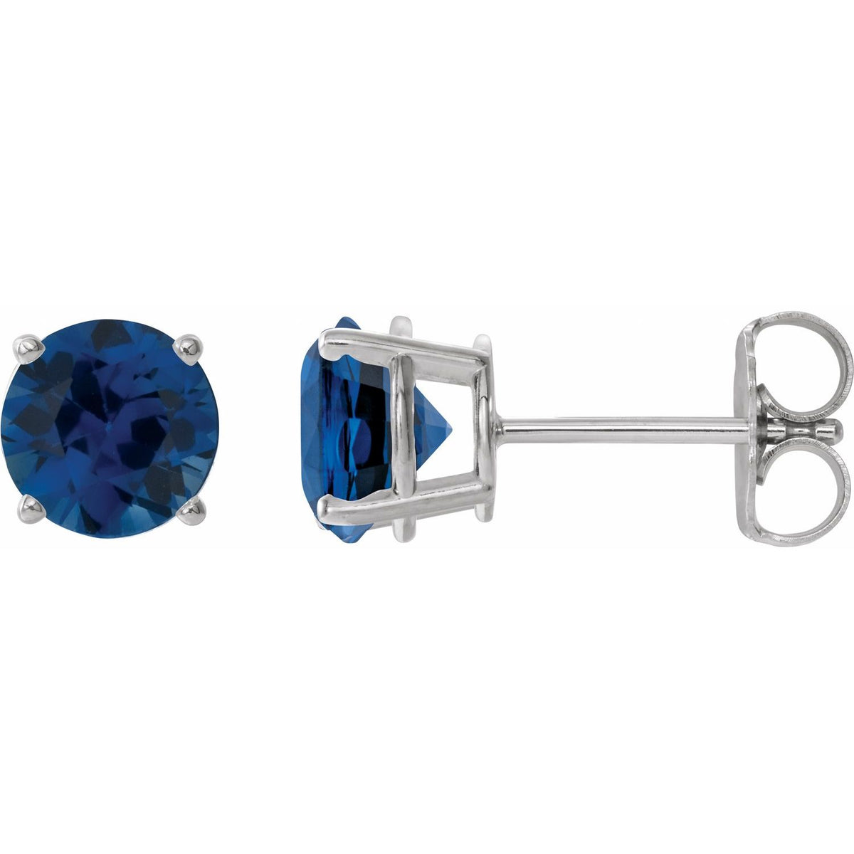 Lab-Grown Blue Sapphire Earrings (1874)