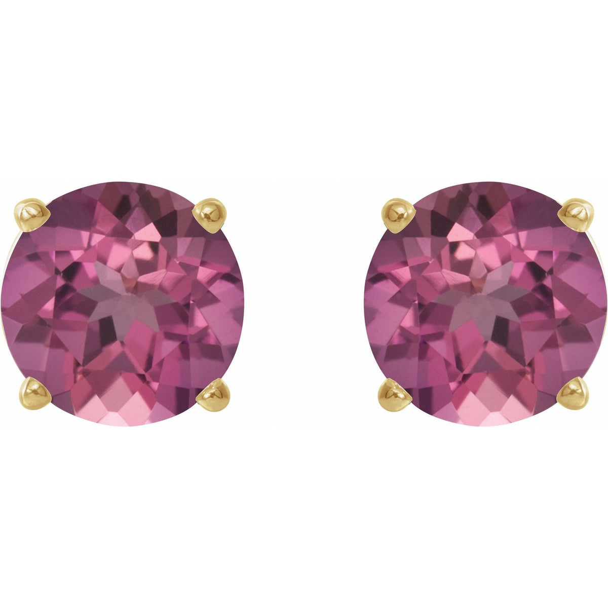 Natural Pink Tourmaline Earrings