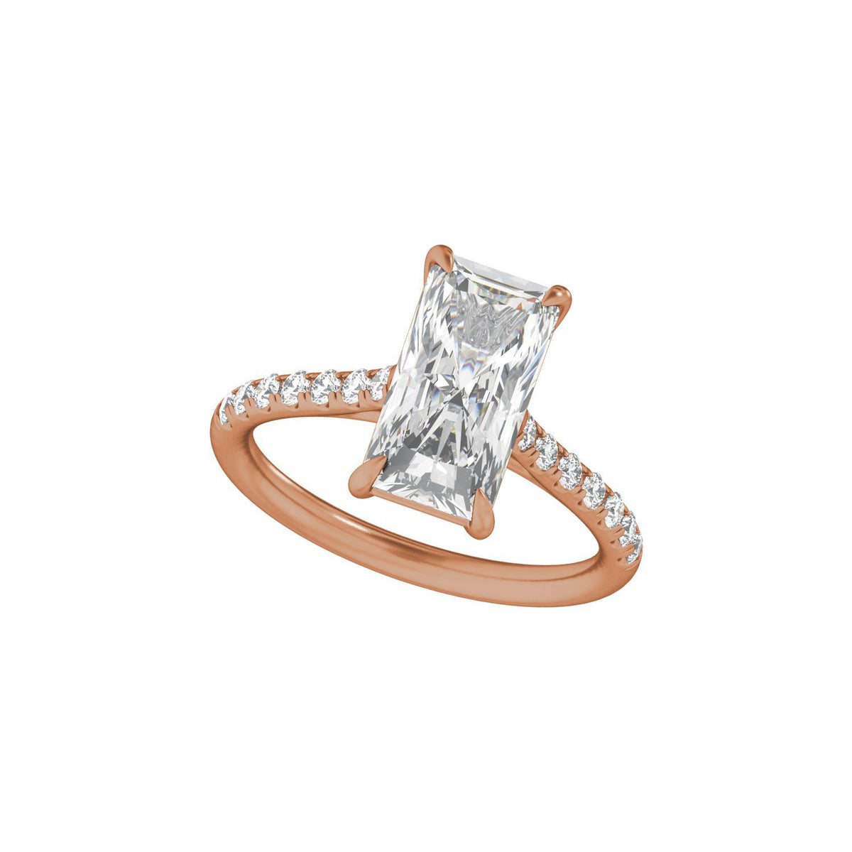 11.8x6.1 mm Radiant 3 1/3 CTW Lab-Grown Diamond Engagement Ring