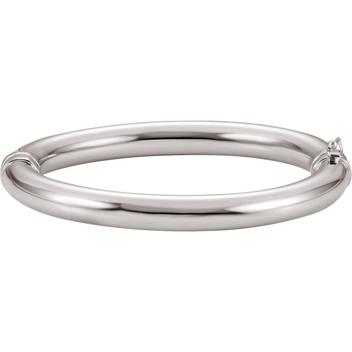 Sterling Silver Hinged Bangle 7" Bracelet (BRC689)