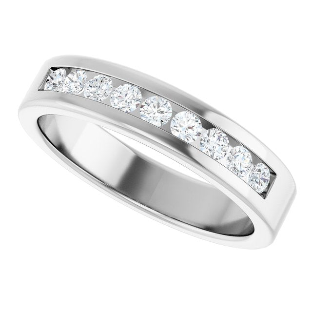 1/2 CTW Lab-Grown Diamond Band, 5 mm, Channel-Set