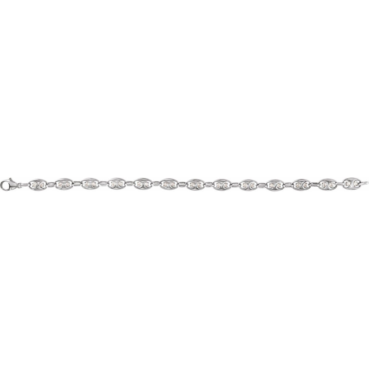1 CTW Lab-Grown Diamond Mariner Link 7 1/2" Bracelet