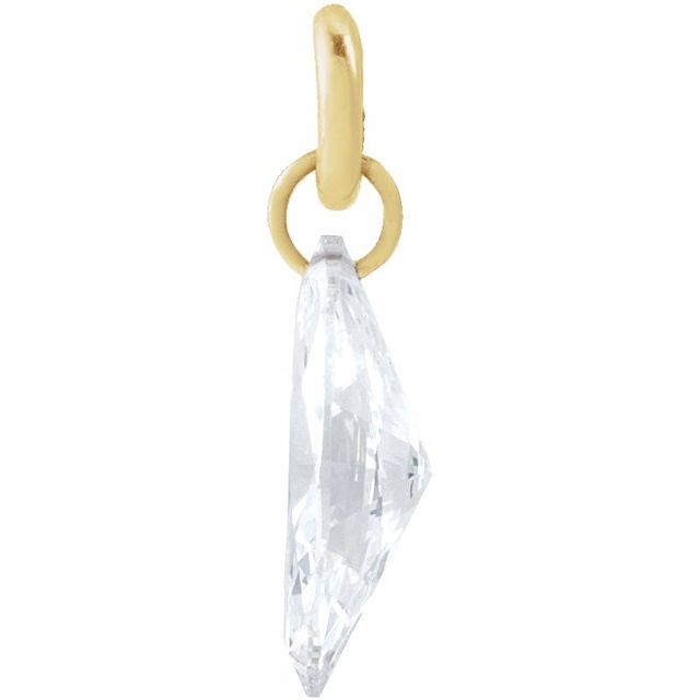14K Yellow Gold 1/5 CTW Lab-Grown Diamond Drilled Marquise Dangle