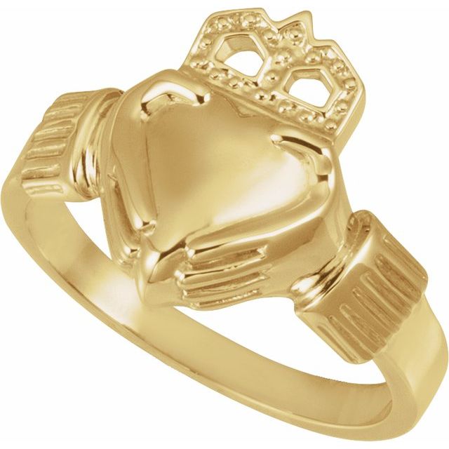 14.5x10.5 mm Ladies Claddagh Band