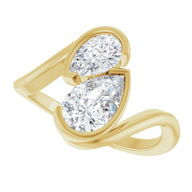 1 1/2 CTW Lab-Grown Diamond Two-Stone Engagement Ring