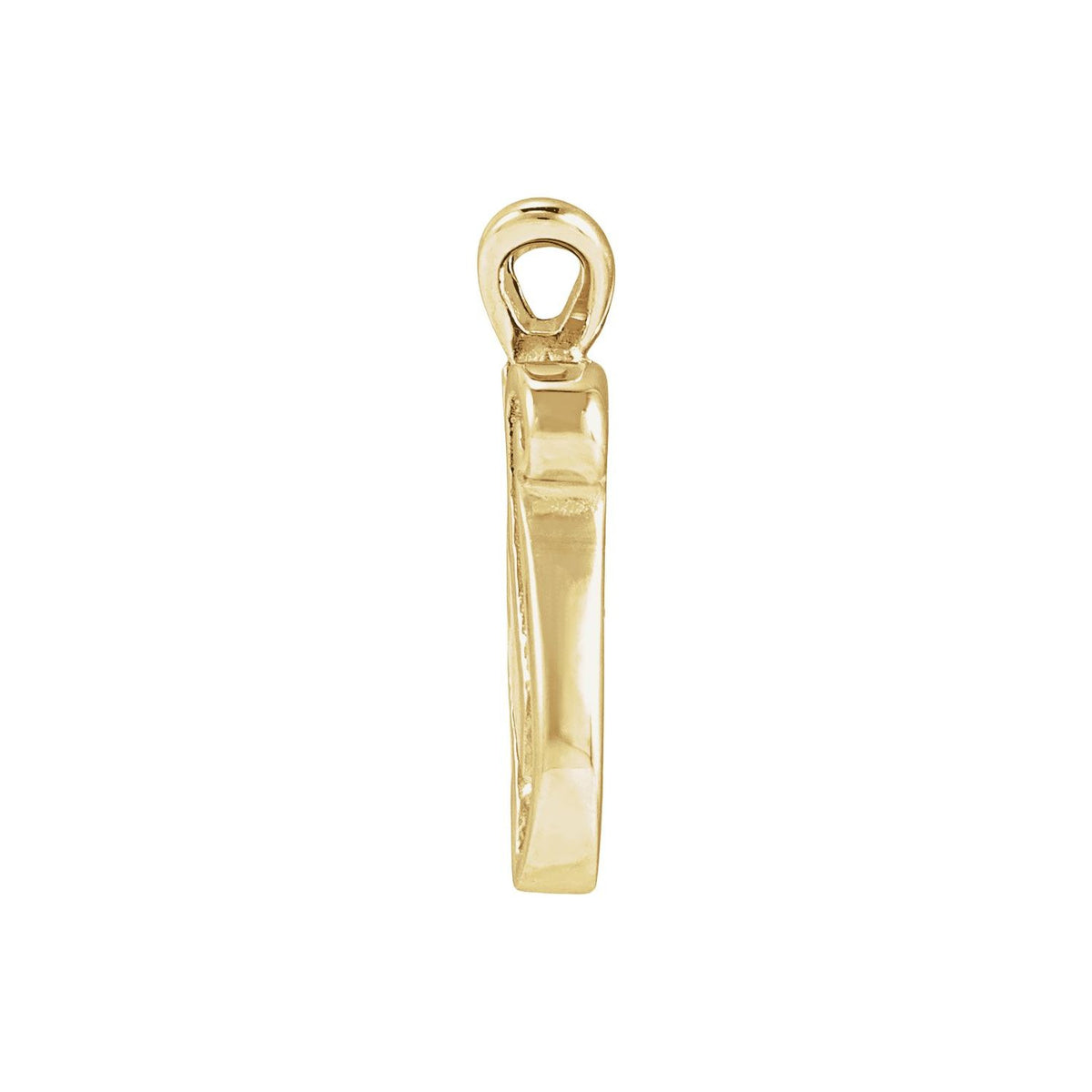 14K Yellow Gold Script Initial Pendant