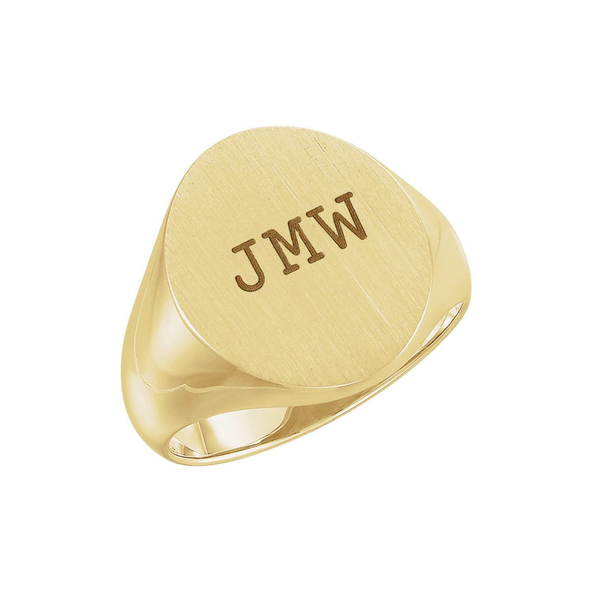 18x16 mm Oval Signet Ring