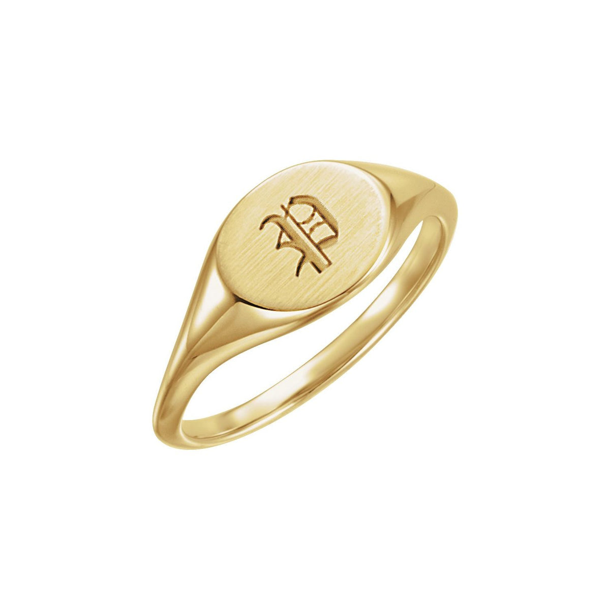 Oval Signet Ring, 10 x 8 mm