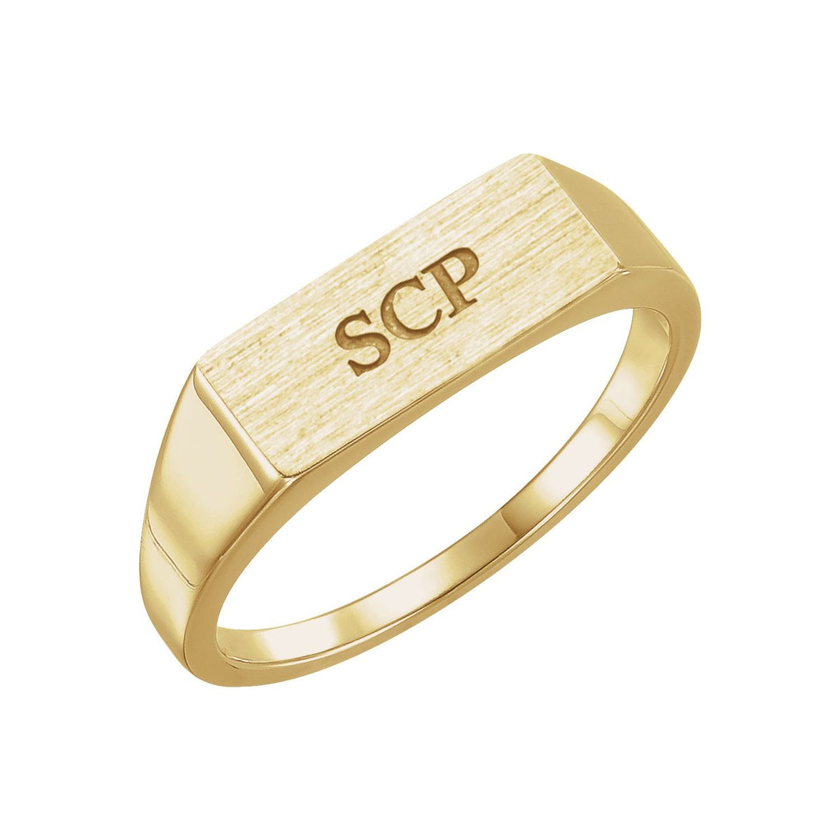 15x7 mm Rectangle Signet Ring