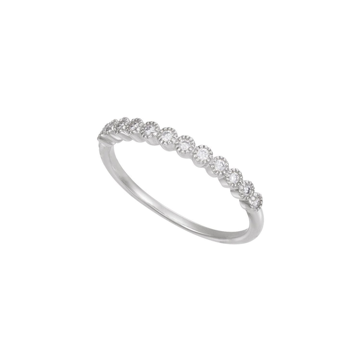 14K White Gold 1/6 CTW Natural Diamond Anniversary Band